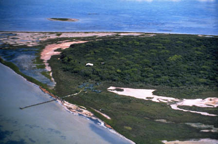 Arial photograph of the Laguna Madre region.